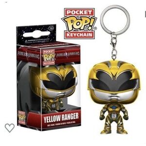 FUNKO Pop Keychain Power Rangers Yellow‎ Ranger Action Figure